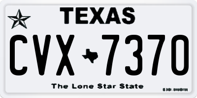 TX license plate CVX7370