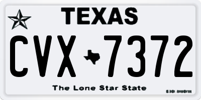 TX license plate CVX7372