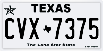 TX license plate CVX7375