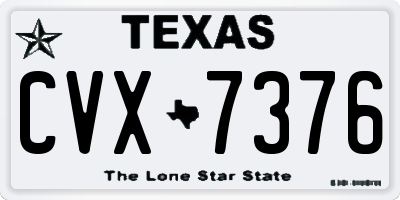 TX license plate CVX7376