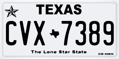 TX license plate CVX7389