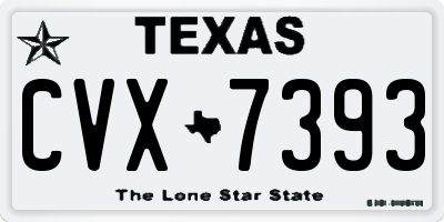 TX license plate CVX7393
