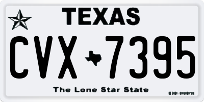 TX license plate CVX7395