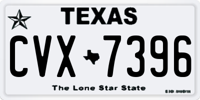 TX license plate CVX7396