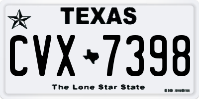 TX license plate CVX7398