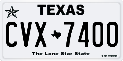 TX license plate CVX7400