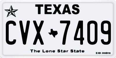 TX license plate CVX7409