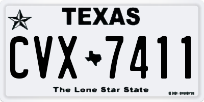 TX license plate CVX7411