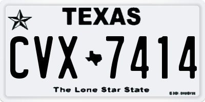 TX license plate CVX7414
