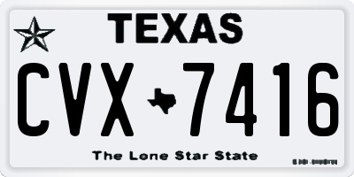 TX license plate CVX7416
