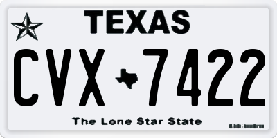 TX license plate CVX7422