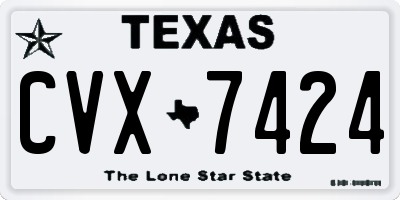 TX license plate CVX7424