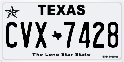 TX license plate CVX7428