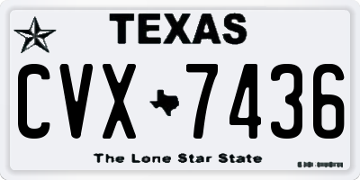TX license plate CVX7436