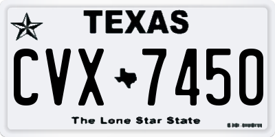 TX license plate CVX7450