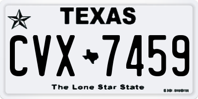 TX license plate CVX7459
