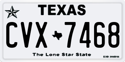 TX license plate CVX7468