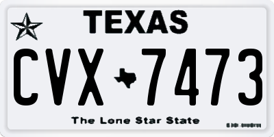 TX license plate CVX7473