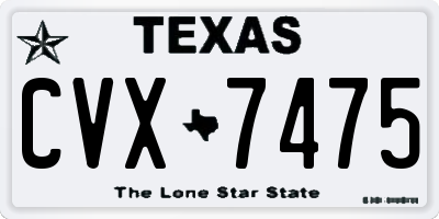 TX license plate CVX7475