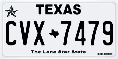 TX license plate CVX7479