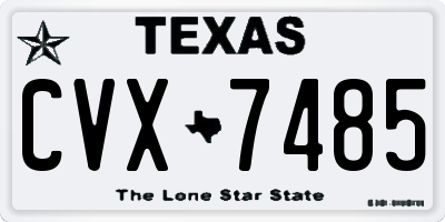 TX license plate CVX7485