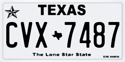 TX license plate CVX7487