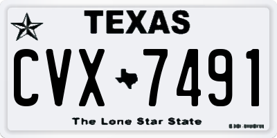TX license plate CVX7491