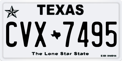TX license plate CVX7495