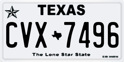 TX license plate CVX7496