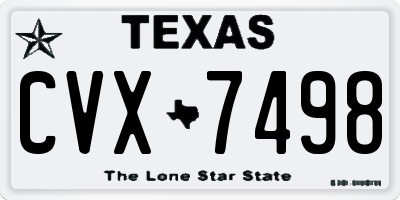 TX license plate CVX7498