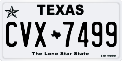 TX license plate CVX7499