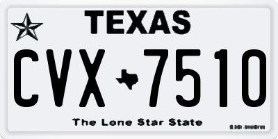 TX license plate CVX7510