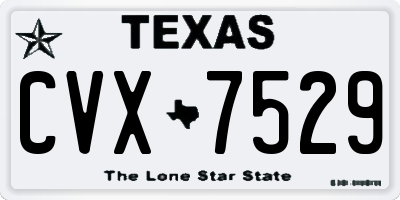 TX license plate CVX7529
