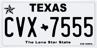 TX license plate CVX7555