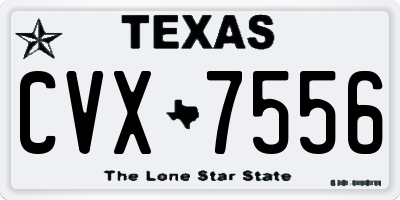 TX license plate CVX7556