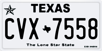 TX license plate CVX7558
