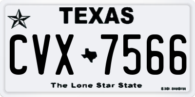 TX license plate CVX7566