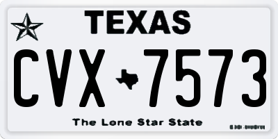 TX license plate CVX7573