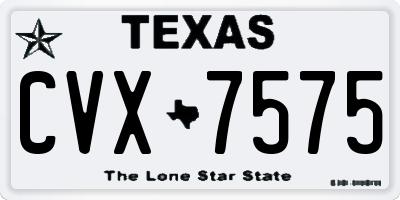 TX license plate CVX7575