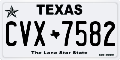TX license plate CVX7582