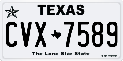 TX license plate CVX7589