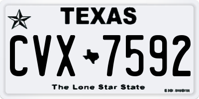 TX license plate CVX7592