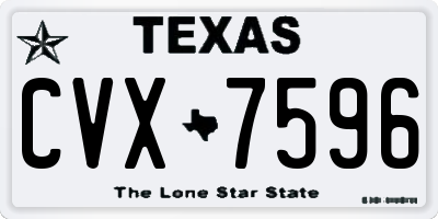 TX license plate CVX7596