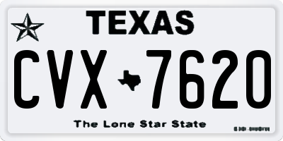 TX license plate CVX7620