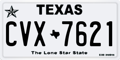 TX license plate CVX7621