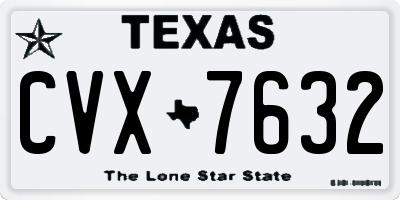 TX license plate CVX7632