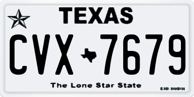 TX license plate CVX7679