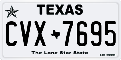 TX license plate CVX7695