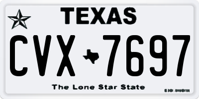 TX license plate CVX7697