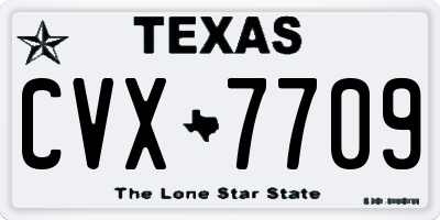 TX license plate CVX7709